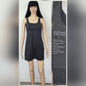 GIRLFRIEND COLLECTIVE Juliet Dress with Shorts  Black Sporty Activewear Size S